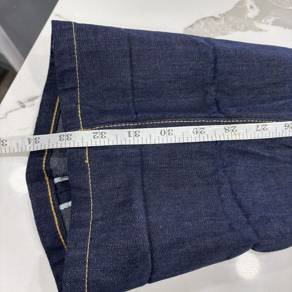 Flint And Tinder Selvedge Jeans Mens Size 40x33 Classic Fit Dark Blue Denim - Picture 5 of 6